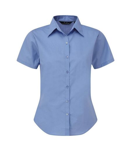Chemisier À Manches Courtes Femme Bleu Classique Premier