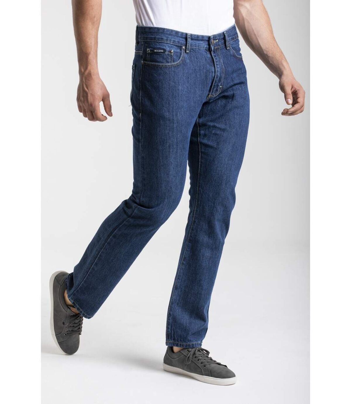Jeans coupe droite RL70 confort coton stone washed MARINE