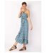 Robe longue fines bretelles SACHA tie and dye vert Coton Du Monde