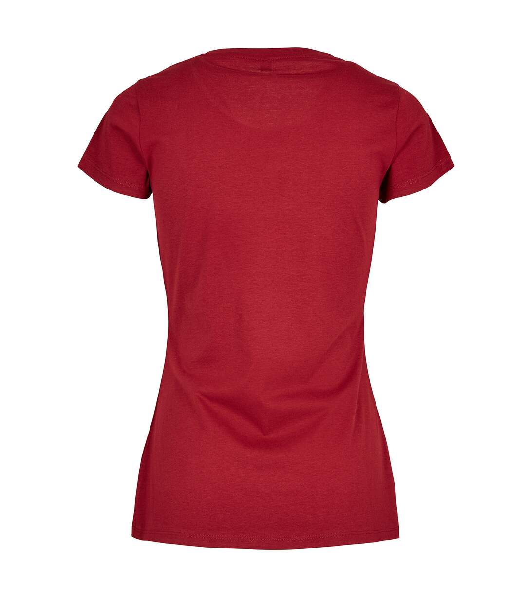 T-shirt basic femme bordeaux Build Your Brand