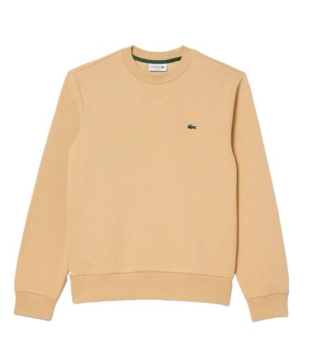 Mens Fleece Crew Neck Sweatshirt Natural Lacoste