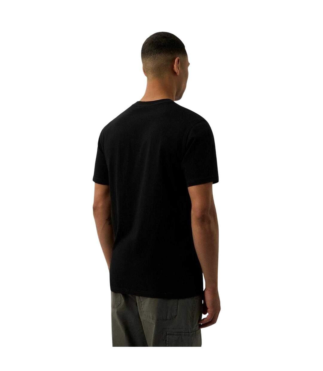 Mens Campbell Cotton Regular T-shirt Black Patrick-3