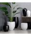 Vase Déco Poterie Ying 35cm Blanc-3