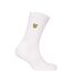 Pack Of 3  Mens Embroidered Logo Crew Socks  Bright White Lyle & Scott-2