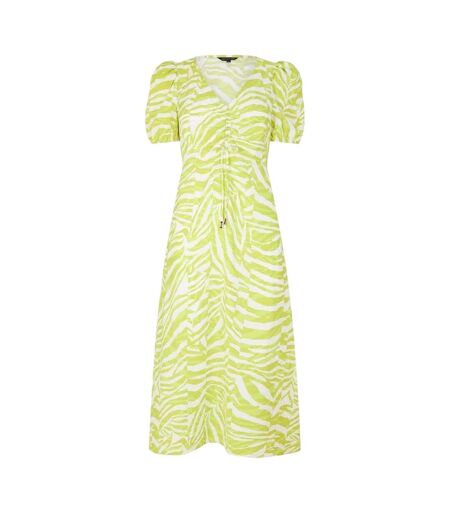 Robe Mi-longue Motif/style Imprimé Zèbre Femme Vert Clair Vif Biba