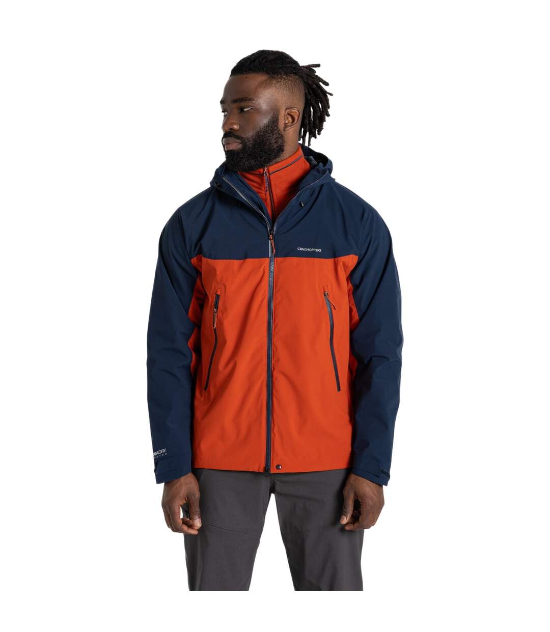 Veste imperméable diggory homme bleu marine / rouge orangé Craghoppers-3