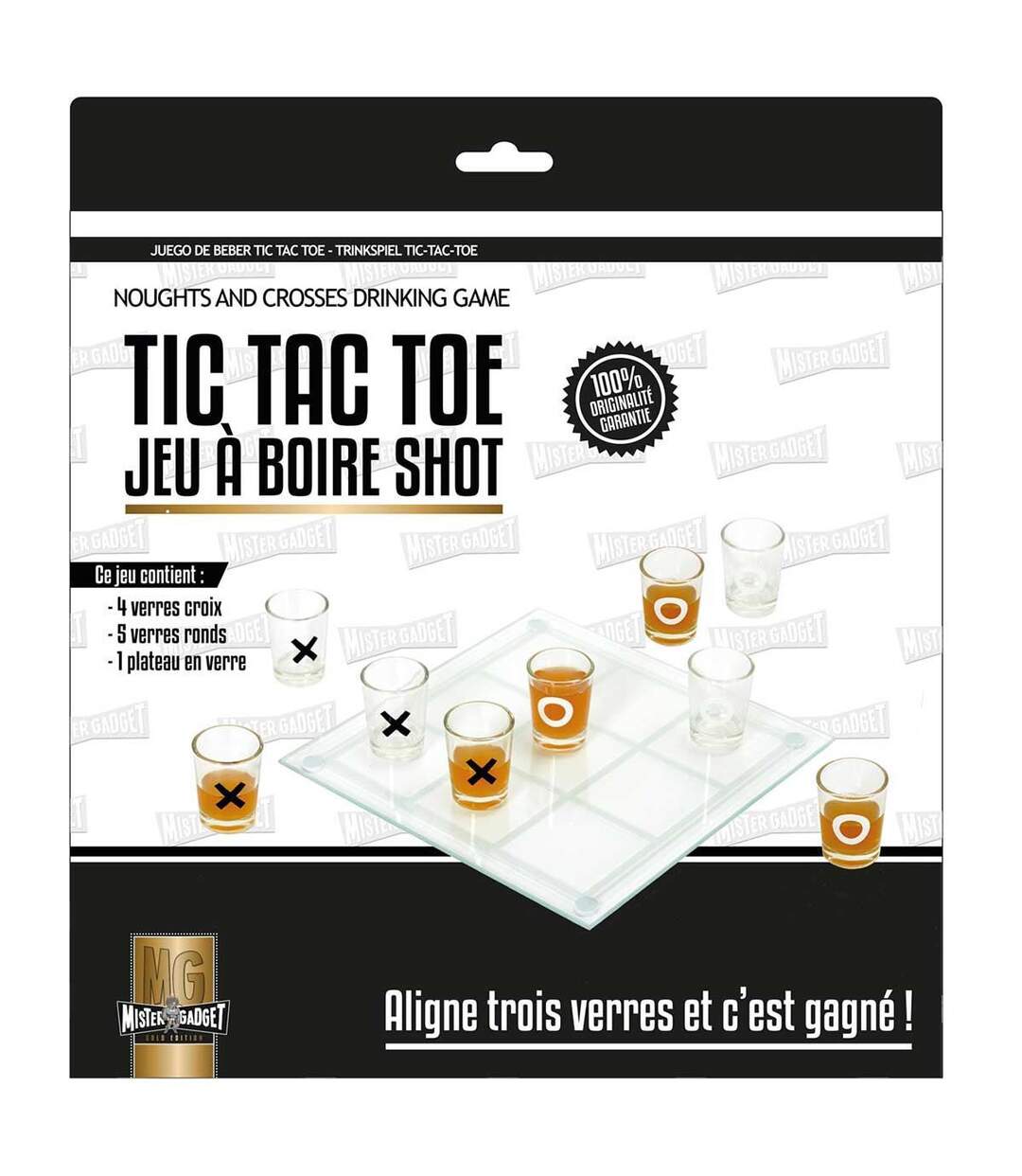 Jeu à Boire 9 Verres Shot 22cm Transparent-3