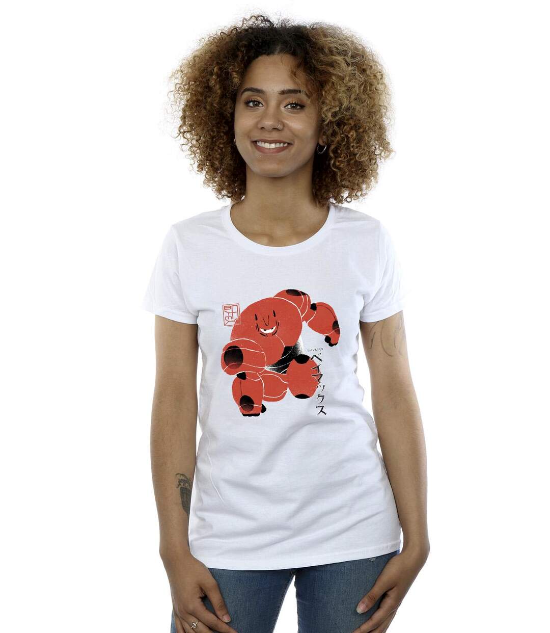 Disney - T-shirt BIG HERO BAYMAX SUITE POSE - Femme (Blanc) - UTBI13141-2