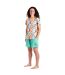 Women's short-sleeved and round neck pajamas MUEH0101