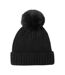 Ensemble Bonnet Et Snood Motif/style Tricoté Femme Taille Unique Noir Minoti-2