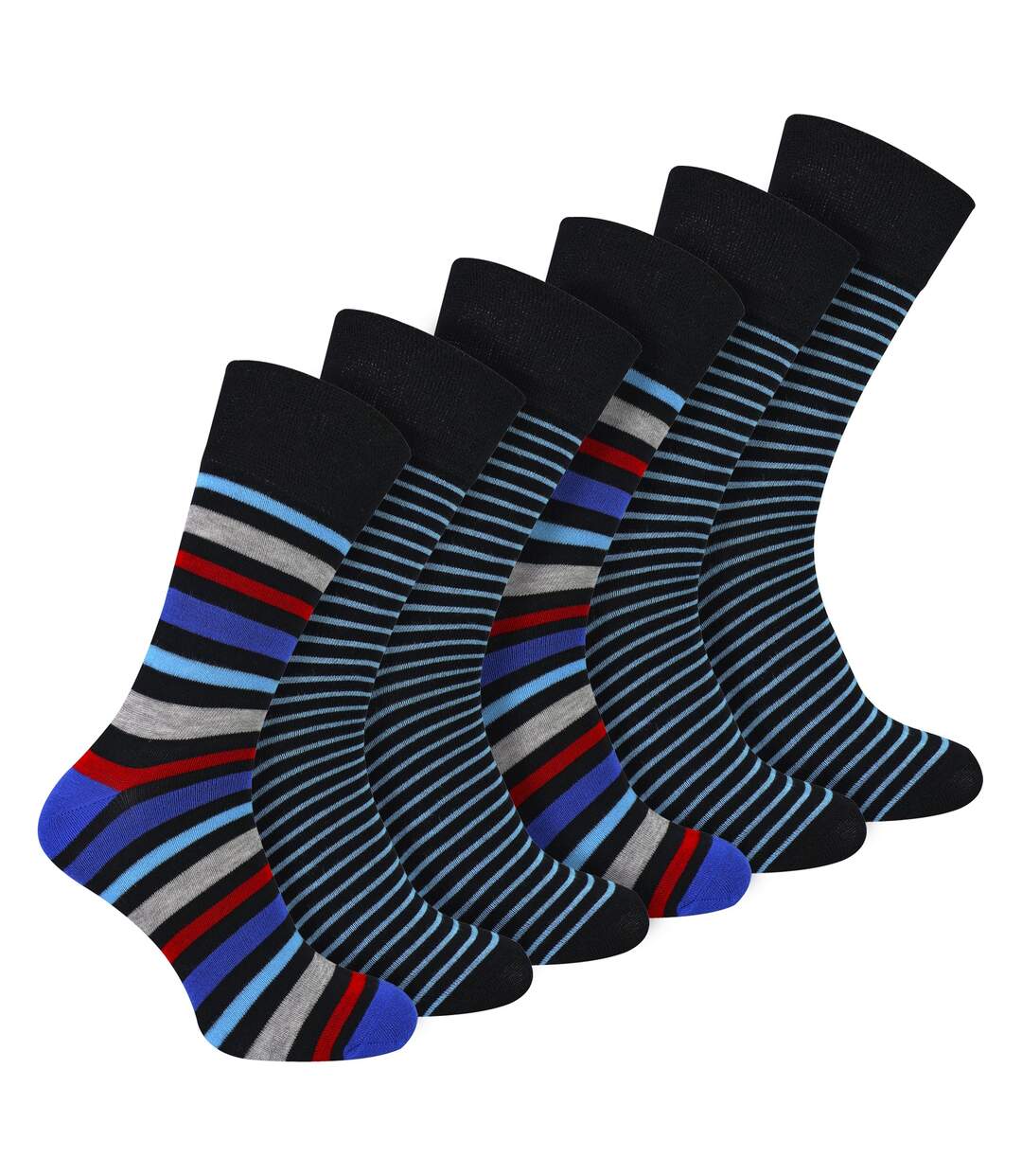 Sock Snob- Lot De 6 Chaussettes Homme Bambou Sans Élastique Respirantes-3