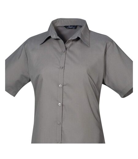 Chemisier À Manches Courtes Femme Gris Foncé Premier