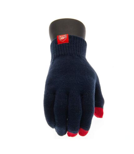 Arsenal FC Unisex Adult Knitted Gloves (Black/Red) - UTTA8627