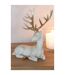 Statuette Cerf Déco Couché 29cm Beige Clair-3