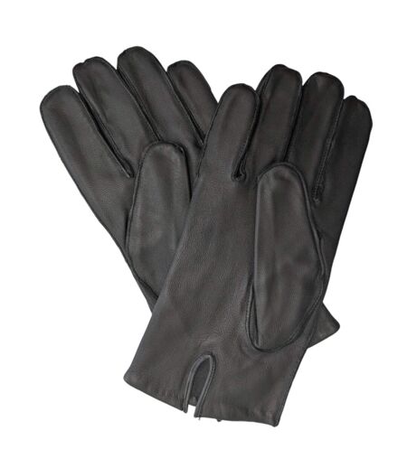 Unisex adult leather gloves black Eastern Counties Leather