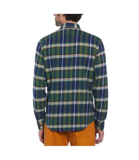 Chemise Motif/style Motif Écossais Homme Bleu Vert Original Penguin