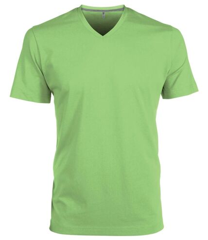 T-shirt manches courtes col V - K357 - vert lime - homme