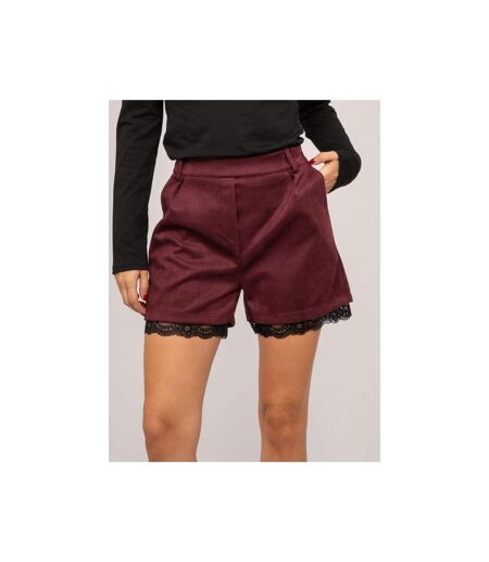 Short effet daim bordure dentelle XABARA - Dona X Lisa