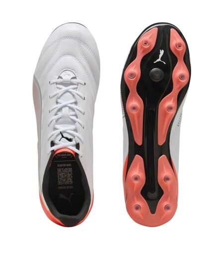 Mens King Pro Firm Ground Football Boots  White Puma