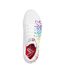 Womens/ladies Goldcrown Glitter Heart Trainers White Multicoloured Skechers-4