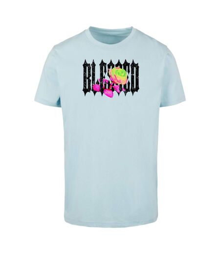 T-shirt Motif/style Rose Blessed Homme Bleu Océan Mister Tee