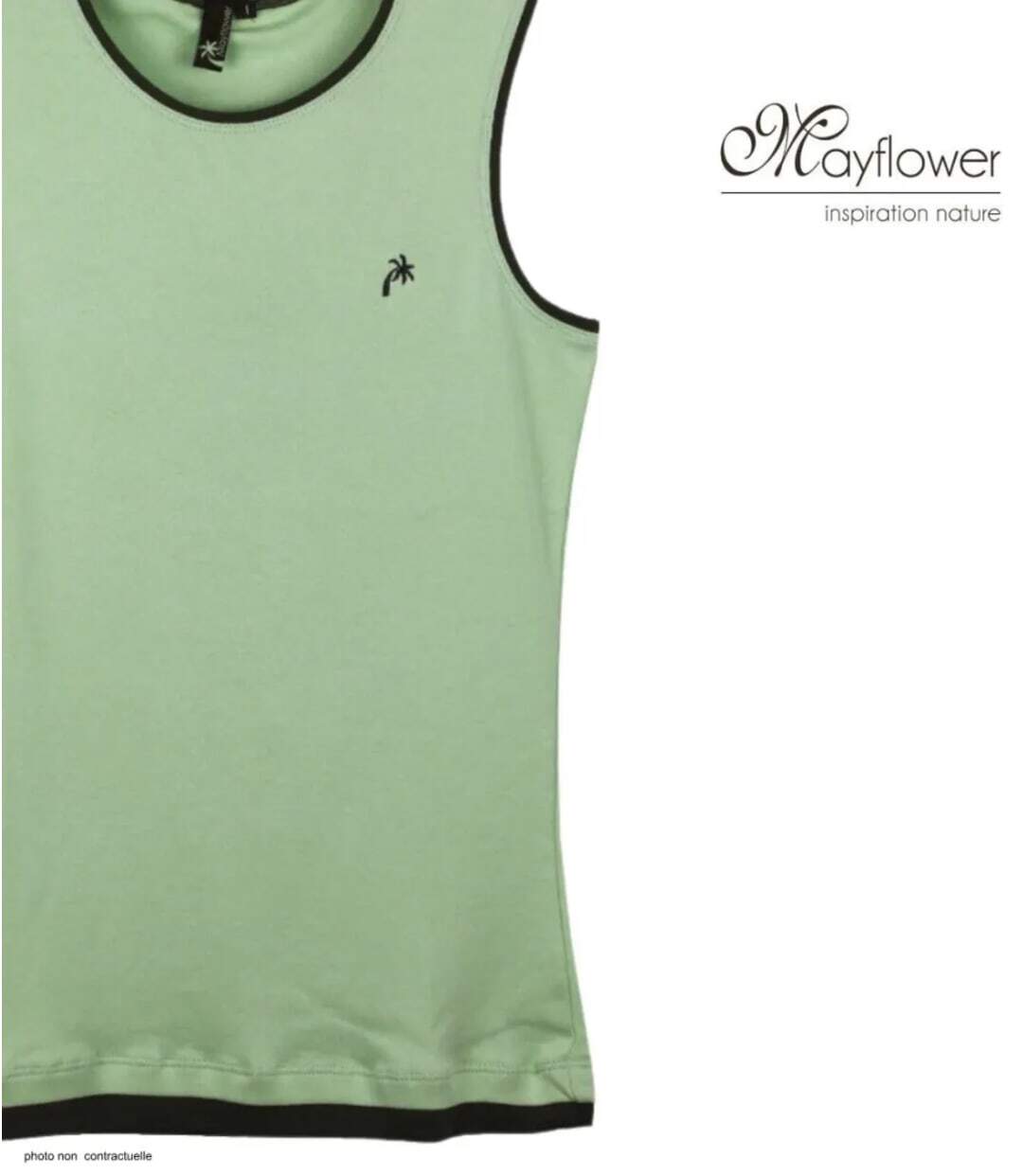 Débardeur femme MAYFLOWER 818010U002 : l'élégance naturelle d'un effet superposé en coton doux-4