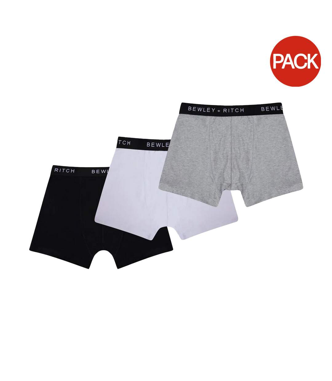 Boxers Domoch Homme Gris Blanc Noir Bewley & Ritch-1