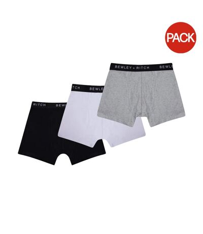 Boxers Domoch Homme Gris Blanc Noir Bewley & Ritch