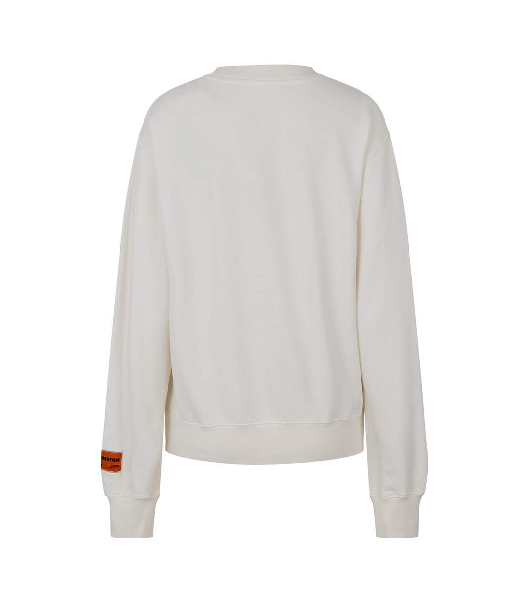 Womens/ladies logo recycled cotton crew neck sweatshirt white Heron Preston-2