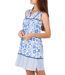 Robe estivale sans manches Etienne bleu Admas