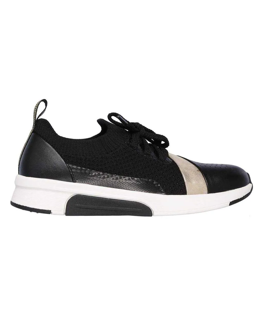 Baskets Modern Jogg Femme Noir Jaune Or Skechers-3