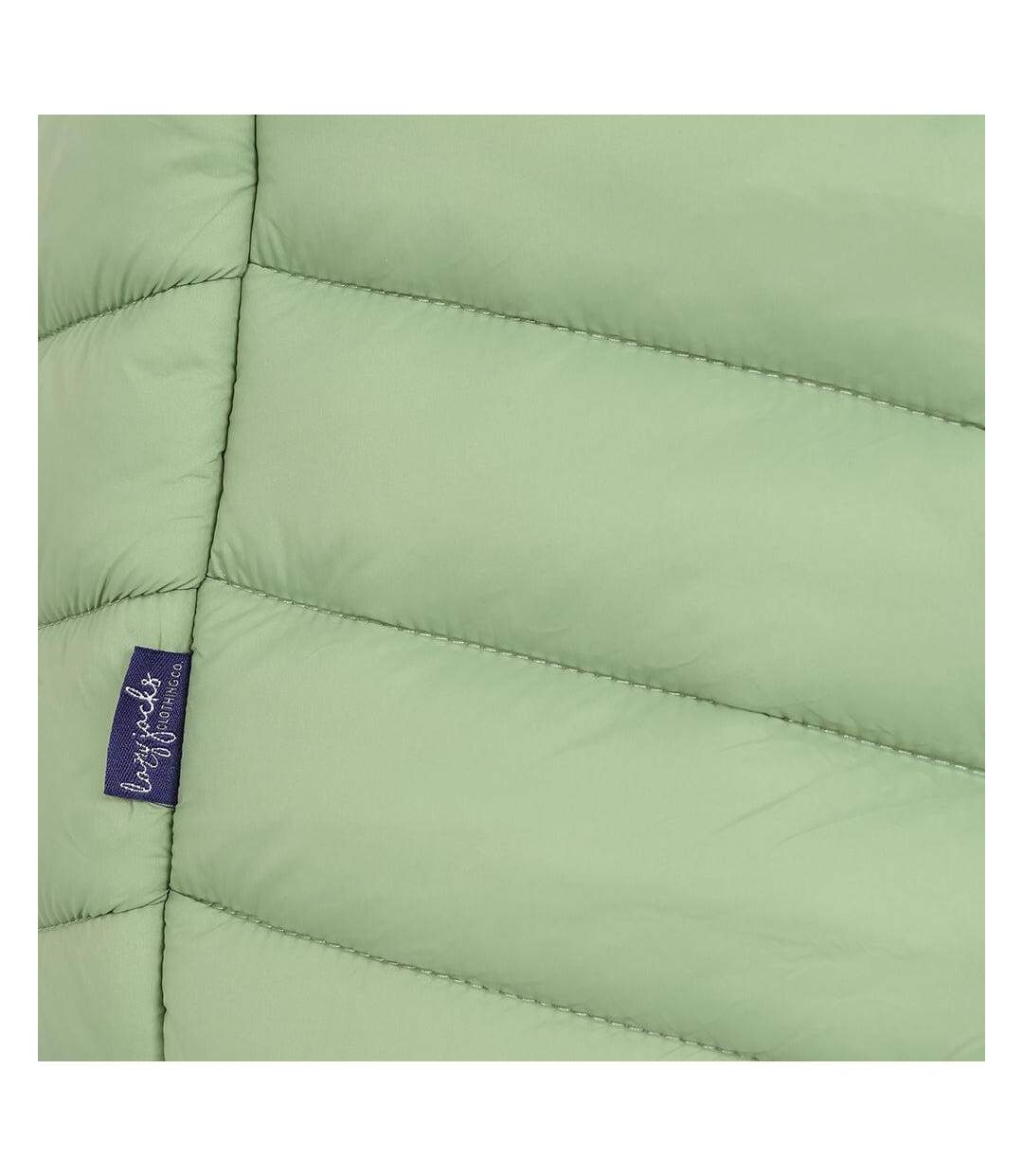 Womens/ladies Quilted Gilet Grass Green Lazy Jacks-4