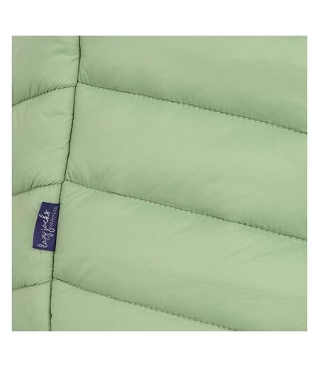 Womens/ladies Quilted Gilet Grass Green Lazy Jacks
