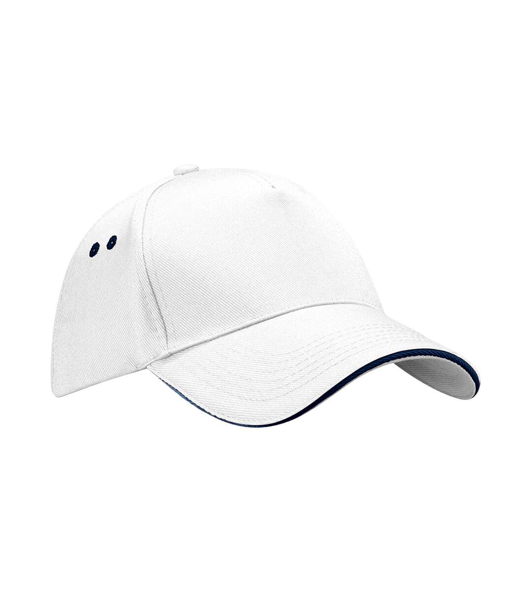 Casquette de baseball blanc / bleu marine Beechfield-1