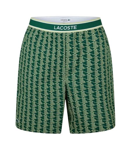 Mens Crocodile Print Lounge Pyjama Shorts Green Lacoste