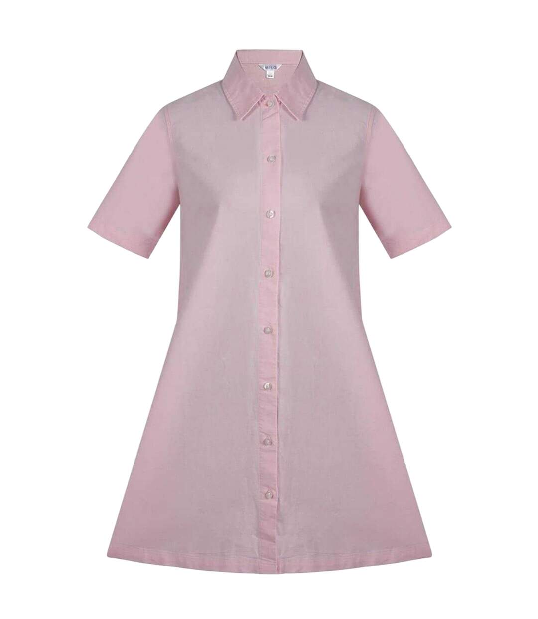 Robe Chemisier Courte Femme Rose Miso-1