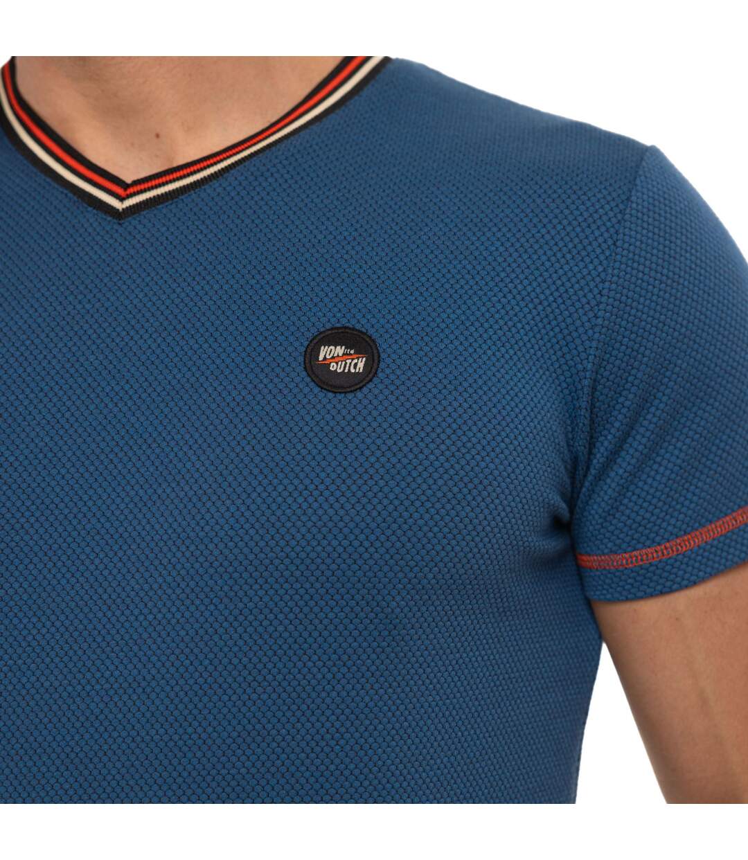 T-shirt homme col V  Regular fit en Mesh Vondutch-2