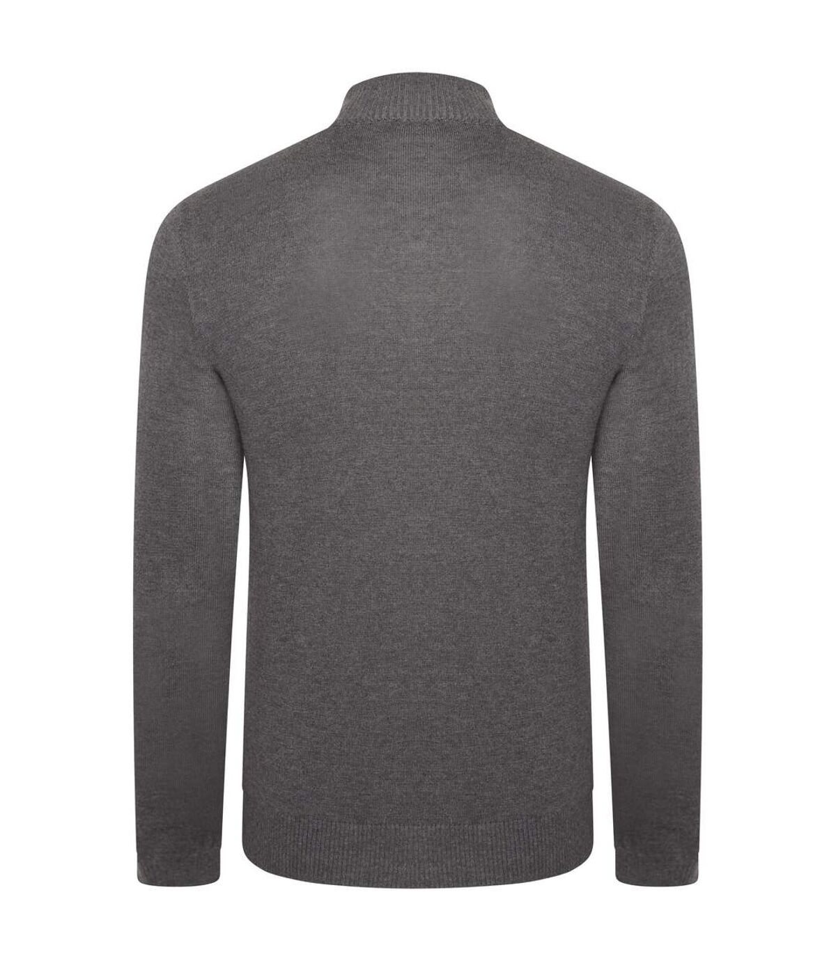 Dare 2B Mens Unite Us Knitted Half Zip Sweatshirt (Charcoal Grey/Black)
