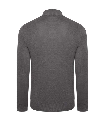 Dare 2B Mens Unite Us Knitted Half Zip Sweatshirt (Charcoal Grey/Black) - UTRG6784