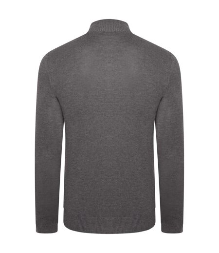 Dare 2B Mens Unite Us Knitted Half Zip Sweatshirt (Charcoal Grey/Black) - UTRG6784