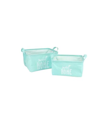 Lot de 2 Panières Sweet Home 32cm Vert Menthe