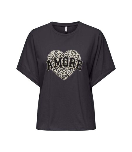T-Shirt gris foncé femme only lucy
