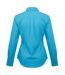Womens/ladies Poplin Long-sleeved Blouse Turquoise Premier-2