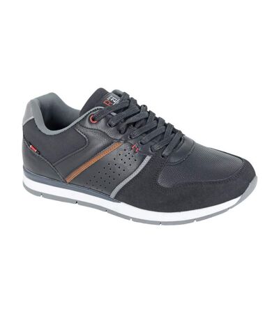 R21 Mens Contrast Detail Lace Up Sneakers (Black) - UTDF2377