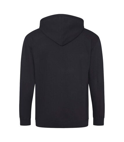 Awdis Plain Mens Hooded Sweatshirt / Hoodie / Zoodie (Jet Black)