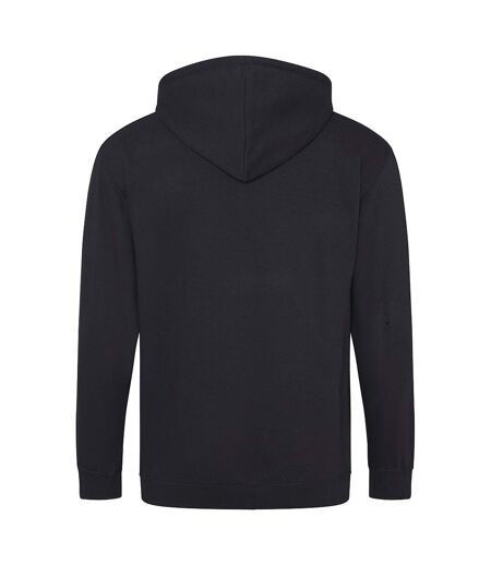 Awdis Plain Mens Hooded Sweatshirt / Hoodie / Zoodie (Jet Black)