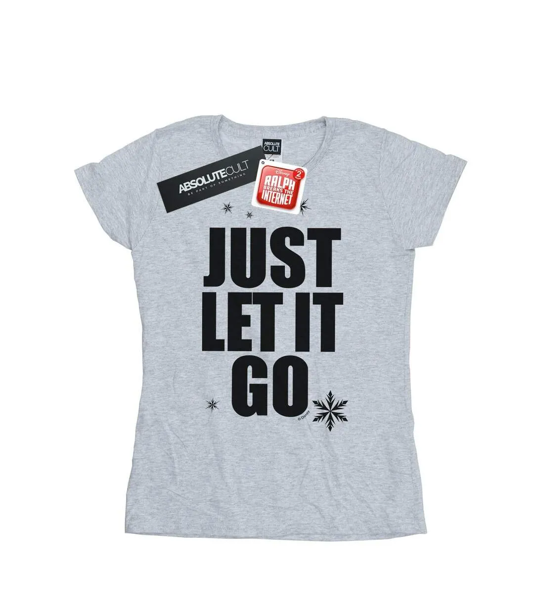 Disney Womens/Ladies Wreck It Ralph's Shirt Elsa's Cotton T-Shirt (Gris sportif) - UTBI44952-1