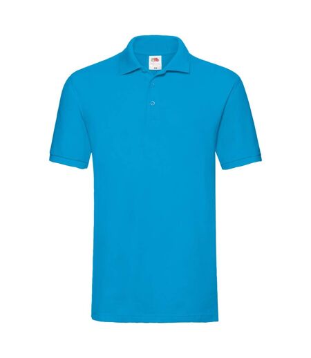 Fruit of the Loom Mens Premium Pique Polo Shirt (Azure Blue)