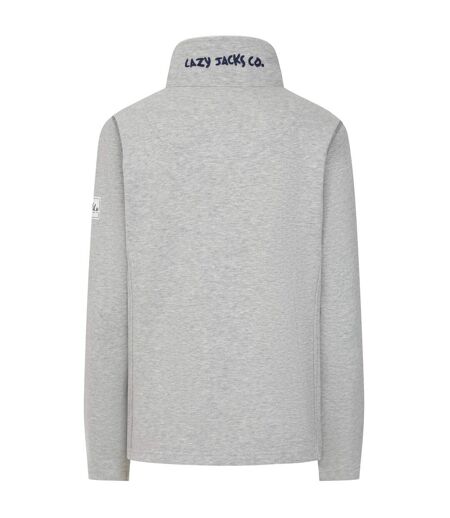 Sweat Motif/style Logo Femme Gris Chiné Lazy Jacks