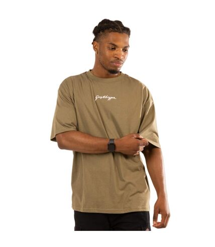 Hype Mens Scribble Oversized T-Shirt (Khaki Brown) - UTHY9367